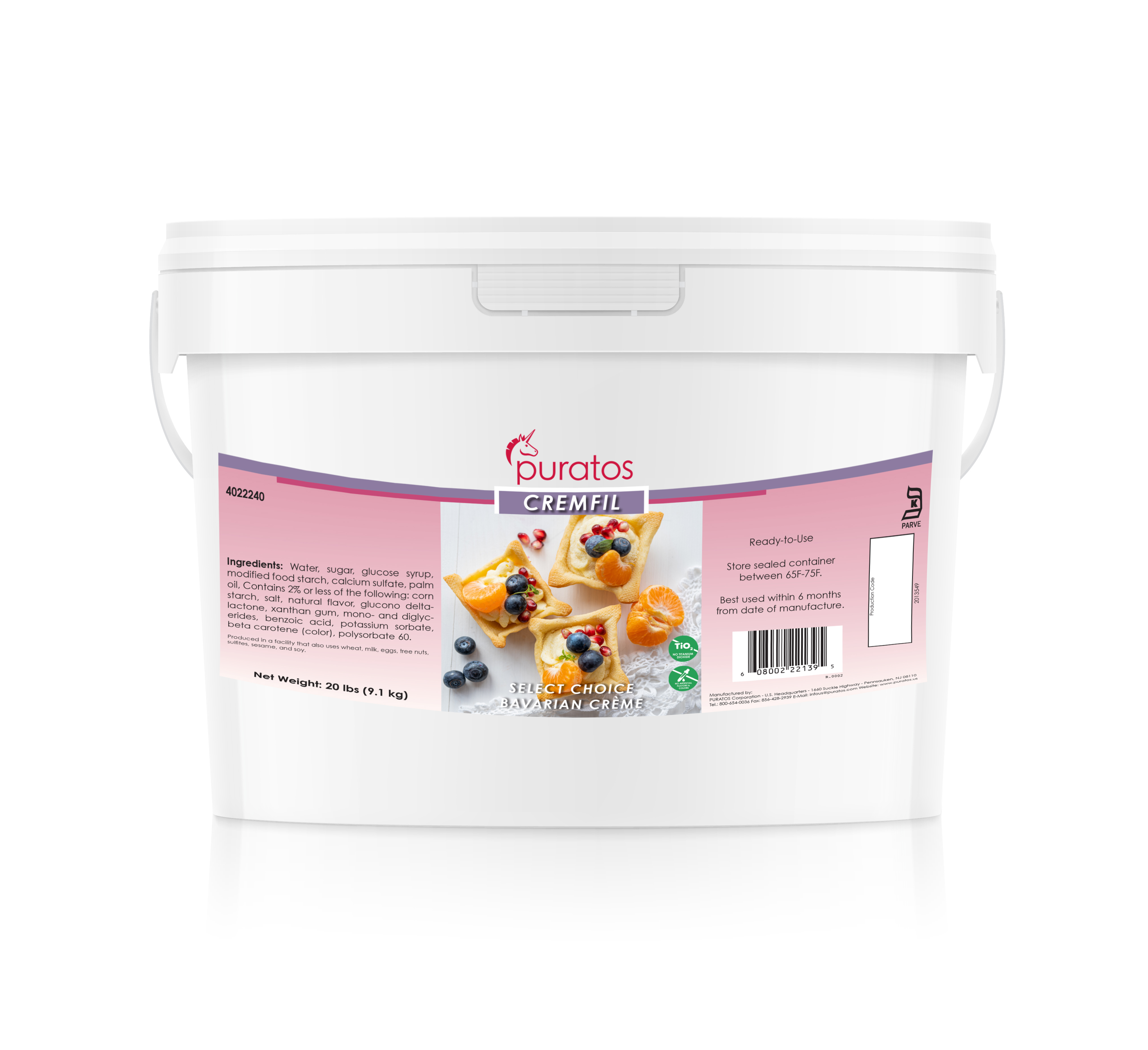 Cremfil Silk Cream Cheese (no titanium dioxide) - Puratos